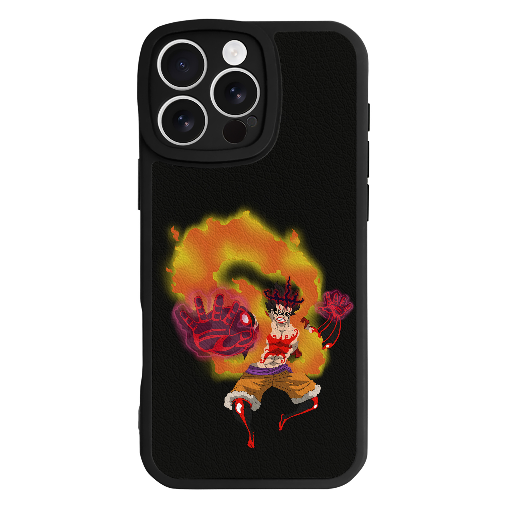 （画像用） ワンピース モンキー・D・ルフィ ONE PIECE Monkey D. Luffy 【iPhone 16シリーズ対応】シリコンスマホケース（レザー調） 材質：シリコン